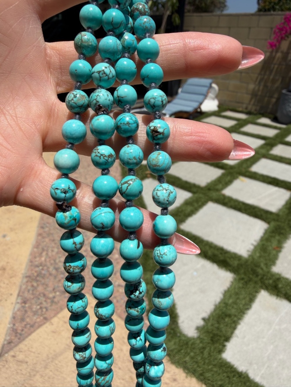 Natural Turquoise En...cklace for Her 47.5" - Picture 6 of 9